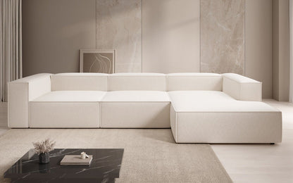 Luxusbetten24 Lesley L Designer Sofa aus Strukturstoff