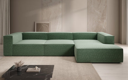 Luxusbetten24 Lesley L Designer Sofa aus Strukturstoff