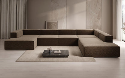 Designer Lesley U XXL Sofa Strukturstoff