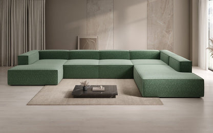 Designer Lesley U XXL Sofa Strukturstoff