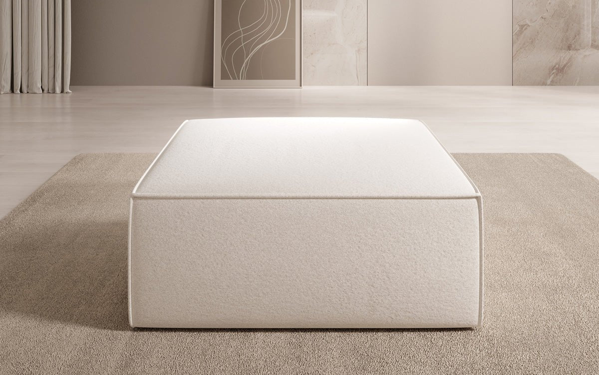 Luxusbetten24 Lesley Beistellhocker Strukturstoff Farbe Modern Komfort Wohnzimmer
