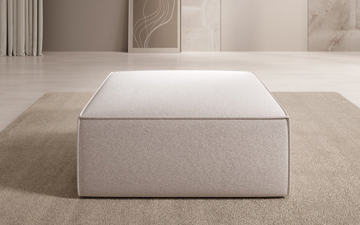 Luxusbetten24 Lesley Beistellhocker Strukturstoff Farbe Modern Komfort Wohnzimmer