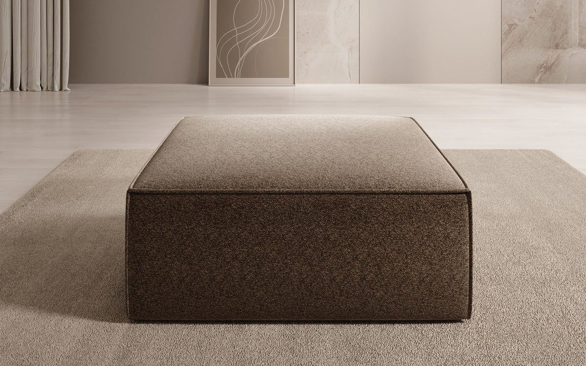 Luxusbetten24 Lesley Beistellhocker Strukturstoff Farbe Modern Komfort Wohnzimmer