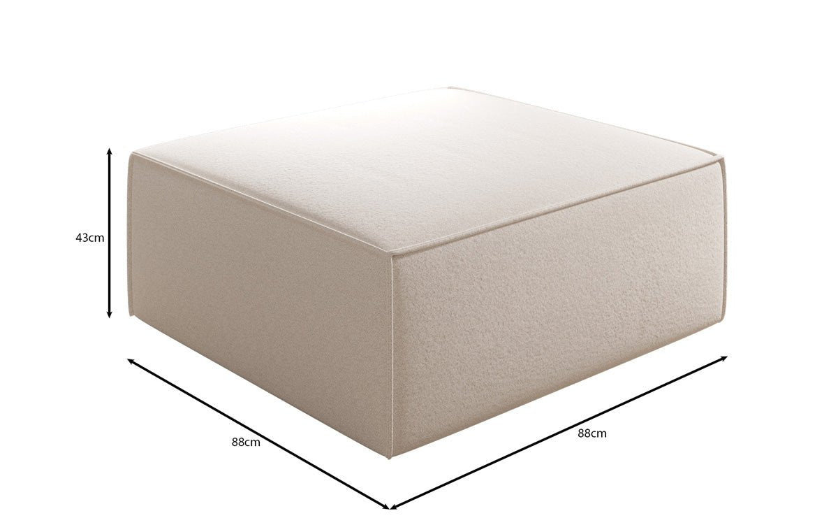 Luxusbetten24 Lesley Beistellhocker Strukturstoff Farbe Modern Komfort Wohnzimmer