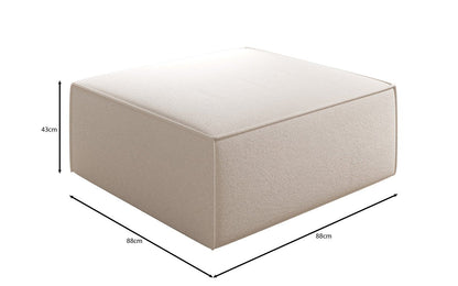 Luxusbetten24 Lesley Beistellhocker Strukturstoff Farbe Modern Komfort Wohnzimmer