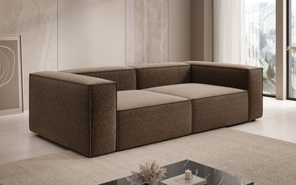 Luxusbetten24 Lesley Designer 3‑Sitzer Sofa Strukturstoff Modern Wohnzimmer