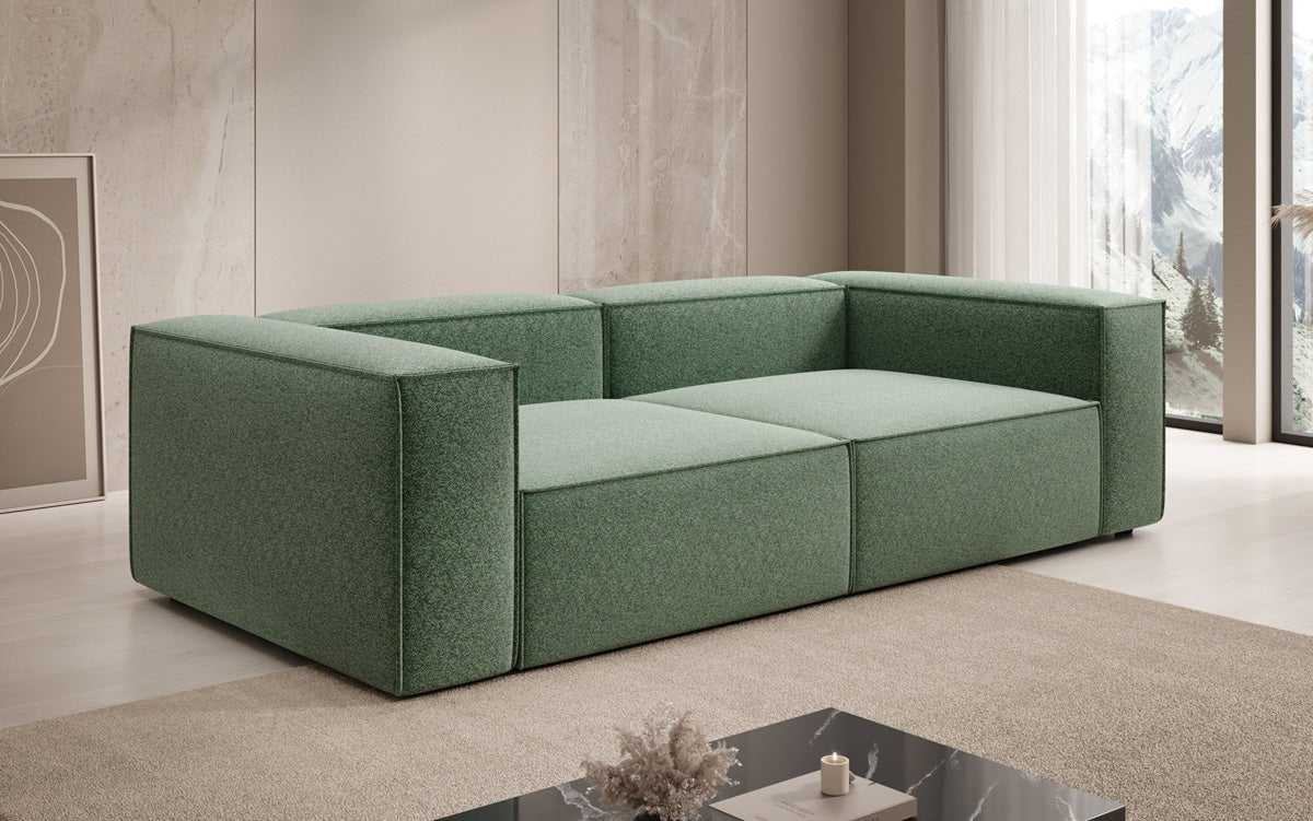 Luxusbetten24 Lesley Designer 3‑Sitzer Sofa Strukturstoff Modern Wohnzimmer