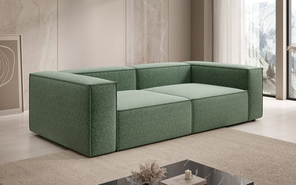 Luxusbetten24 Lesley Designer 3‑Sitzer Sofa Strukturstoff Modern Wohnzimmer