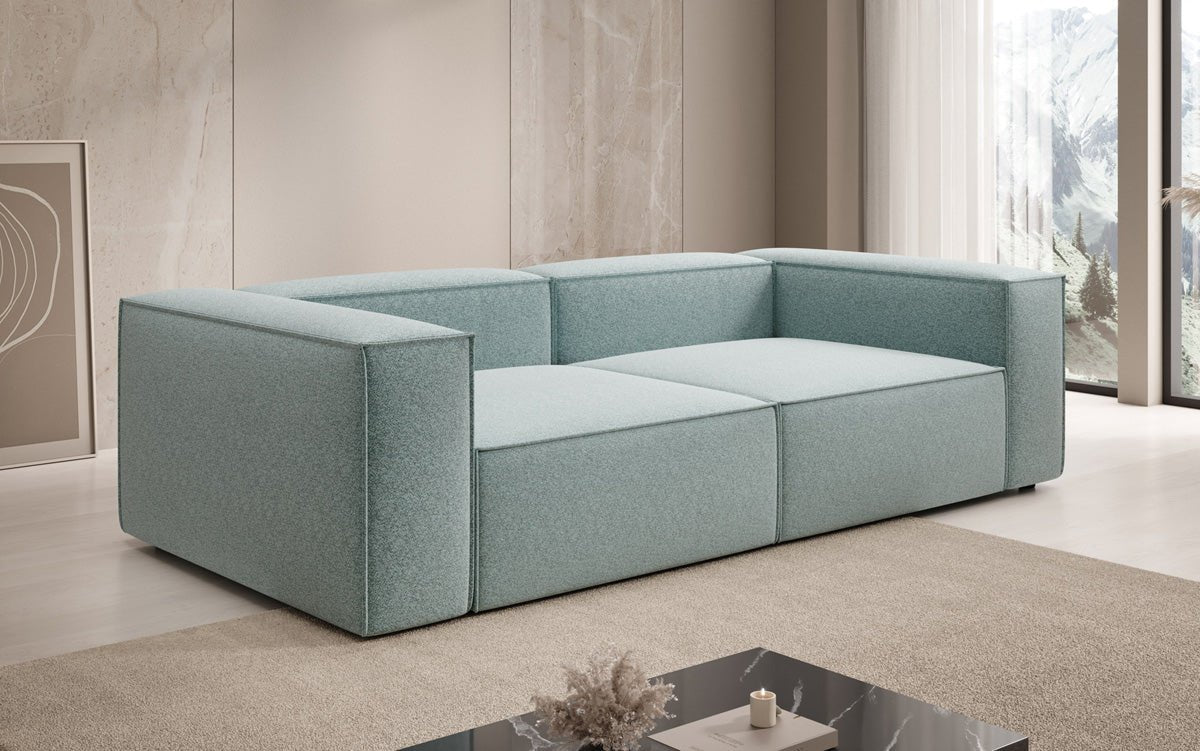 Luxusbetten24 Lesley Designer 3‑Sitzer Sofa Strukturstoff Modern Wohnzimmer