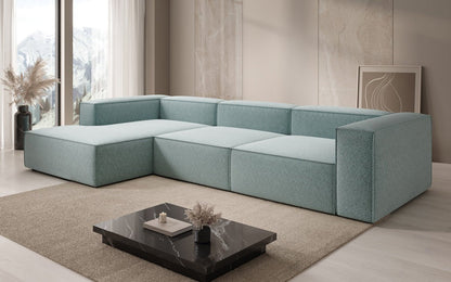 Luxusbetten24 Lesley L Designer Sofa aus Strukturstoff