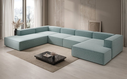 Designer Lesley U XXL Sofa Strukturstoff