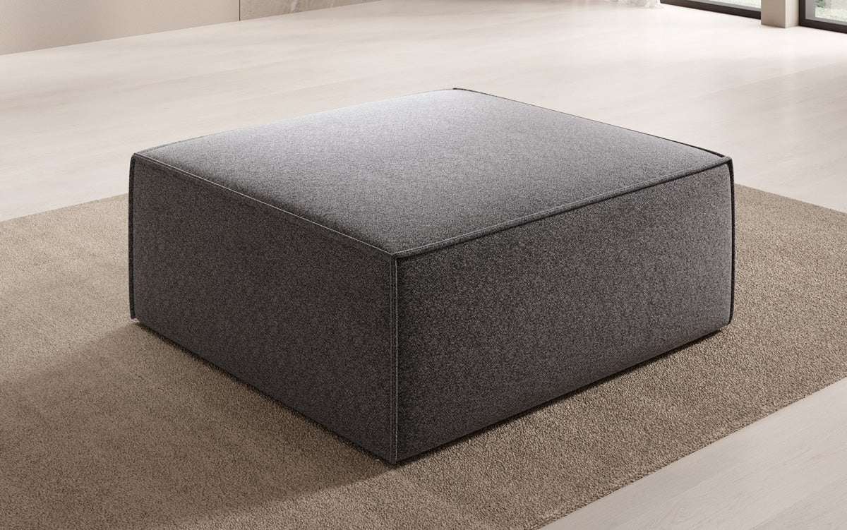 Luxusbetten24 Lesley Beistellhocker Strukturstoff Farbe Modern Komfort Wohnzimmer