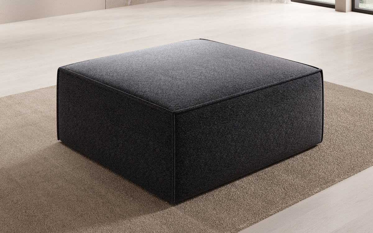 Luxusbetten24 Lesley Beistellhocker Strukturstoff Farbe Modern Komfort Wohnzimmer