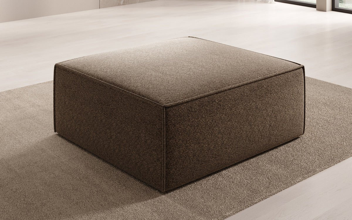 Luxusbetten24 Lesley Beistellhocker Strukturstoff Farbe Modern Komfort Wohnzimmer