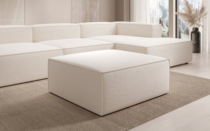 Luxusbetten24 Lesley Beistellhocker Strukturstoff Farbe Modern Komfort Wohnzimmer