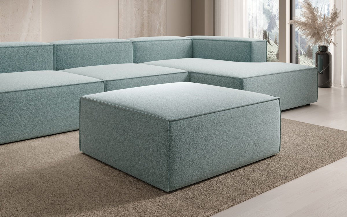 Luxusbetten24 Lesley Beistellhocker Strukturstoff Farbe Modern Komfort Wohnzimmer