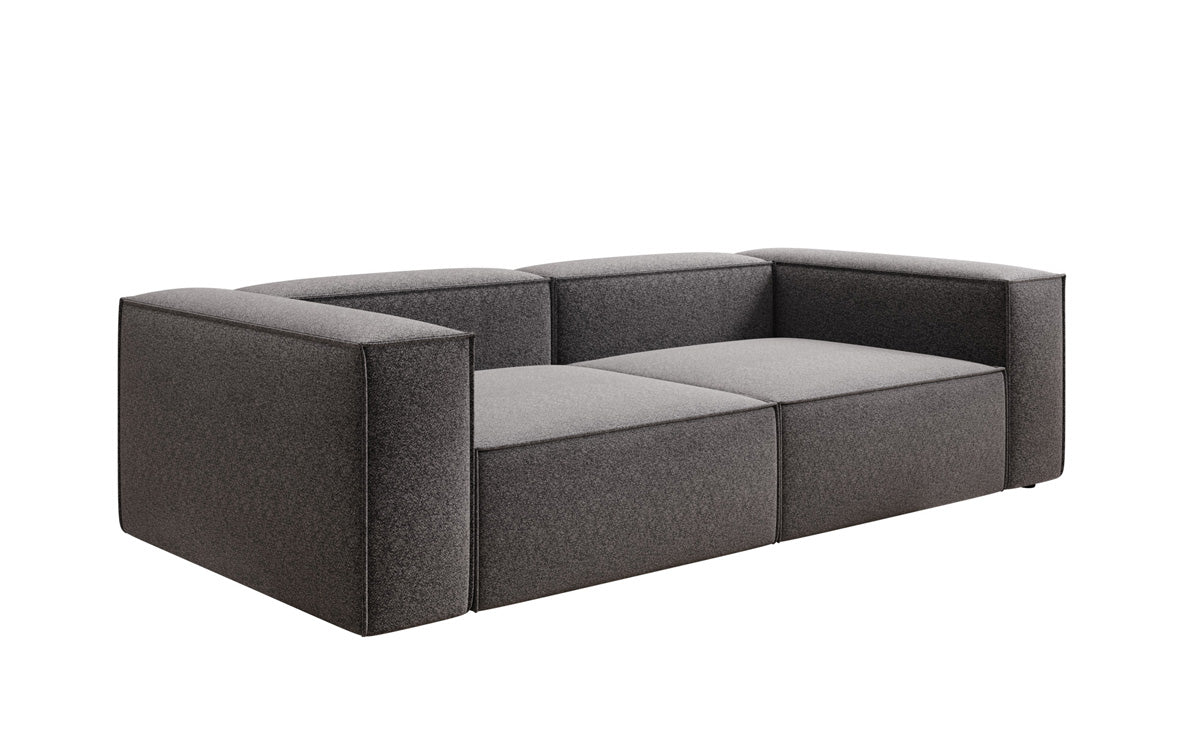 Luxusbetten24 Lesley Designer 3‑Sitzer Sofa Strukturstoff Modern Wohnzimmer