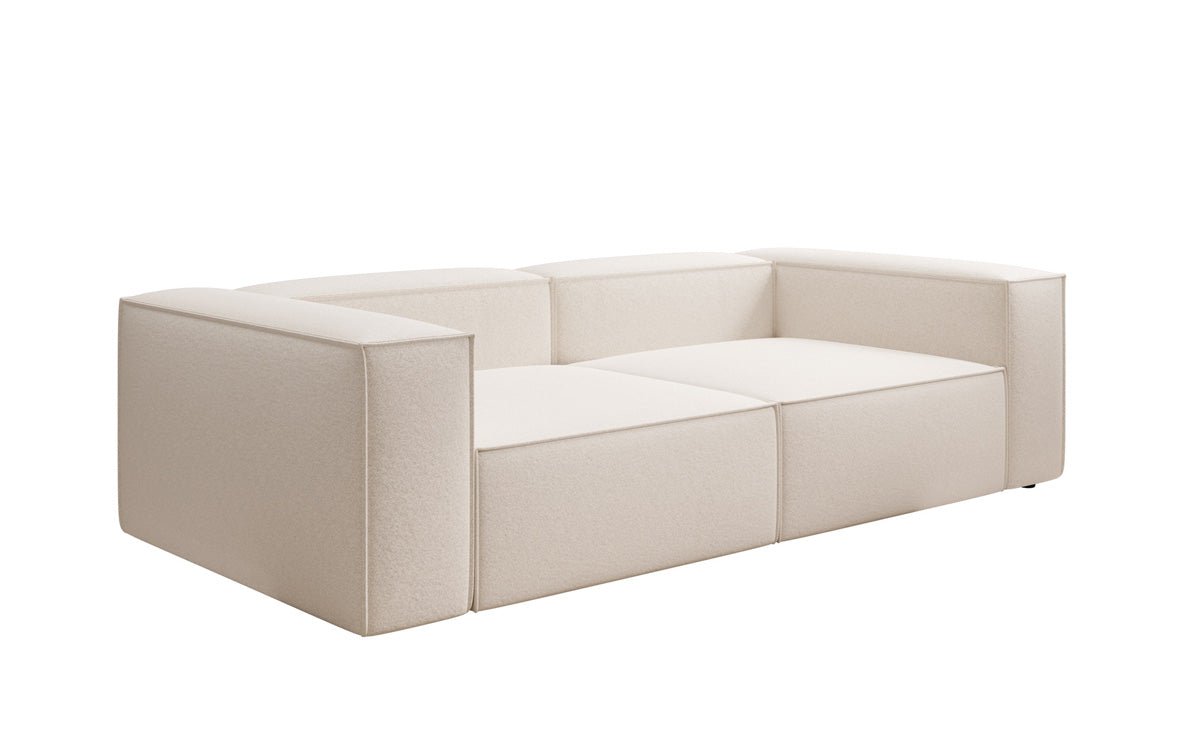 Luxusbetten24 Lesley Designer 3‑Sitzer Sofa Strukturstoff Modern Wohnzimmer