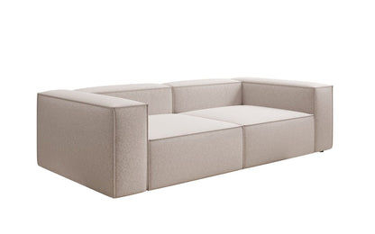 Luxusbetten24 Lesley Designer 3‑Sitzer Sofa Strukturstoff Modern Wohnzimmer