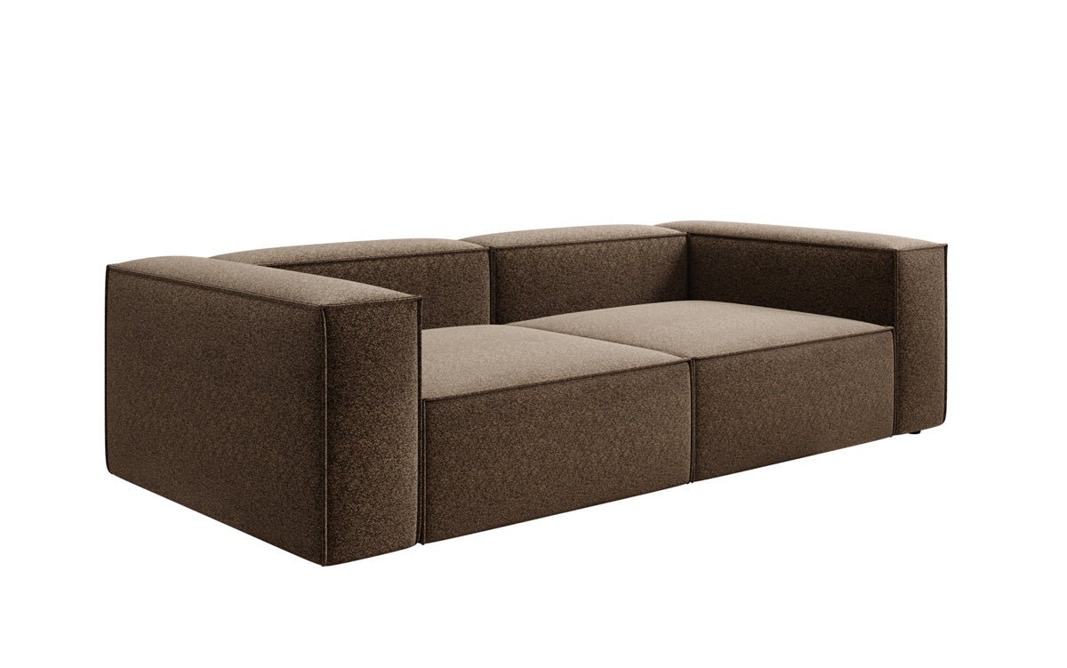 Luxusbetten24 Lesley Designer 3‑Sitzer Sofa Strukturstoff Modern Wohnzimmer