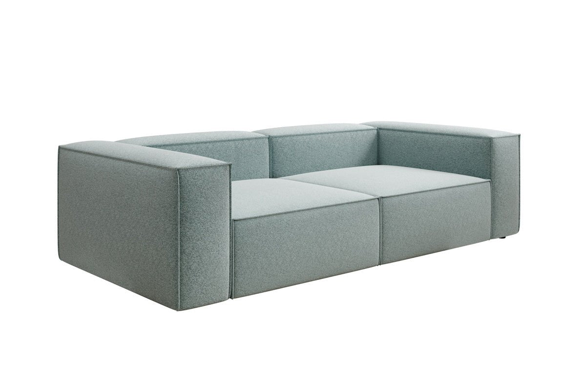 Luxusbetten24 Lesley Designer 3‑Sitzer Sofa Strukturstoff Modern Wohnzimmer