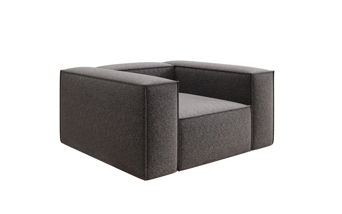Luxusbetten24 Lesley Designer Sofa‑Sessel aus Strukturstoff für Wohnbereich