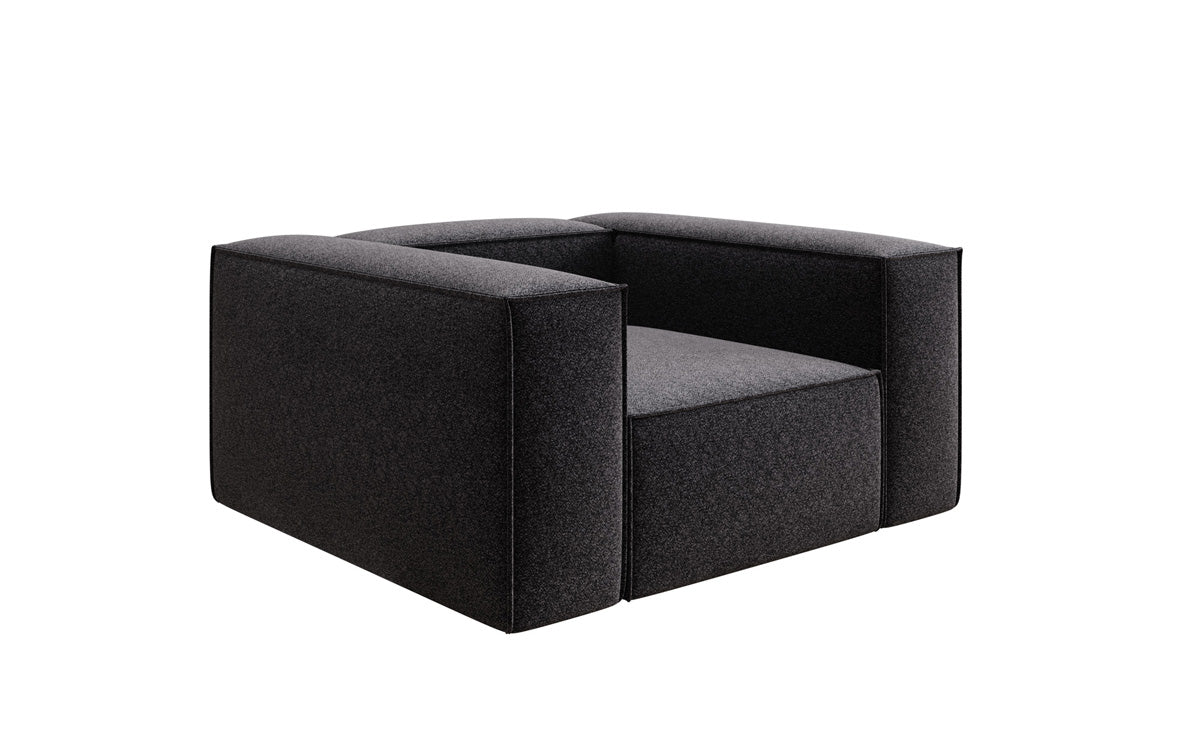 Luxusbetten24 Lesley Designer Sofa‑Sessel aus Strukturstoff für Wohnbereich