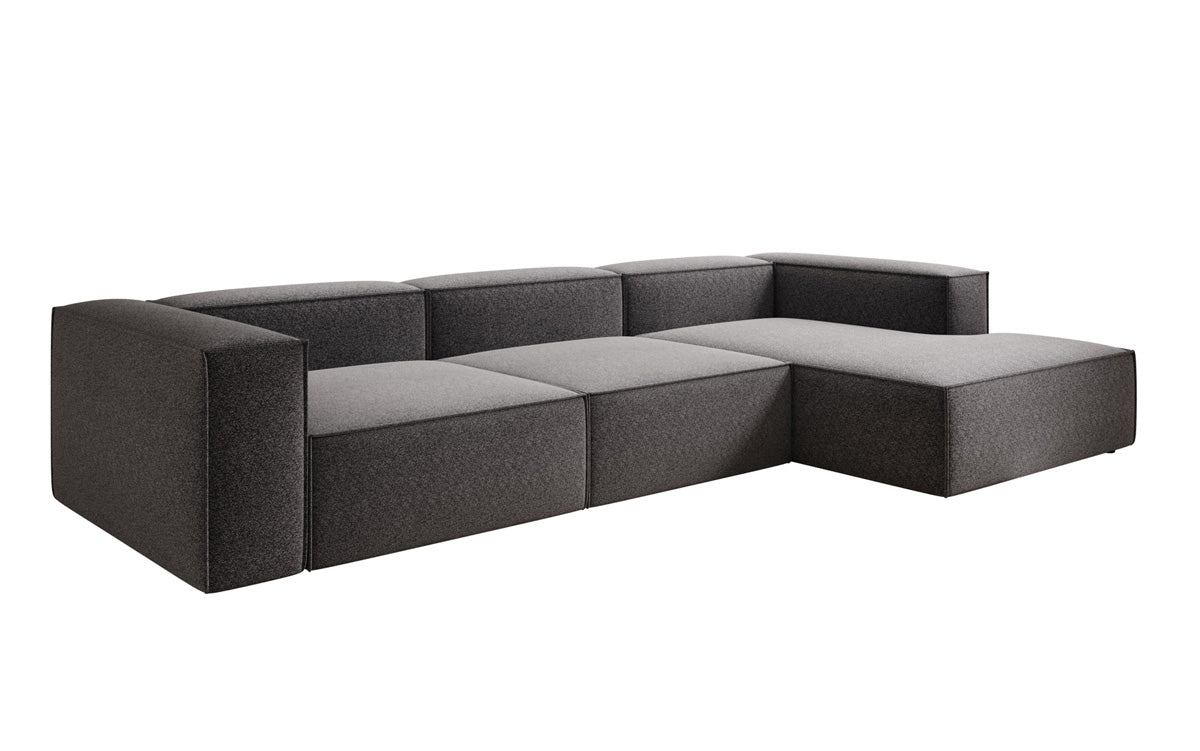 Luxusbetten24 Lesley L Designer Sofa aus Strukturstoff