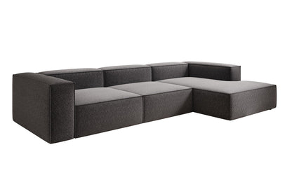 Luxusbetten24 Lesley L Designer Sofa aus Strukturstoff