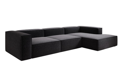 Luxusbetten24 Lesley L Designer Sofa aus Strukturstoff