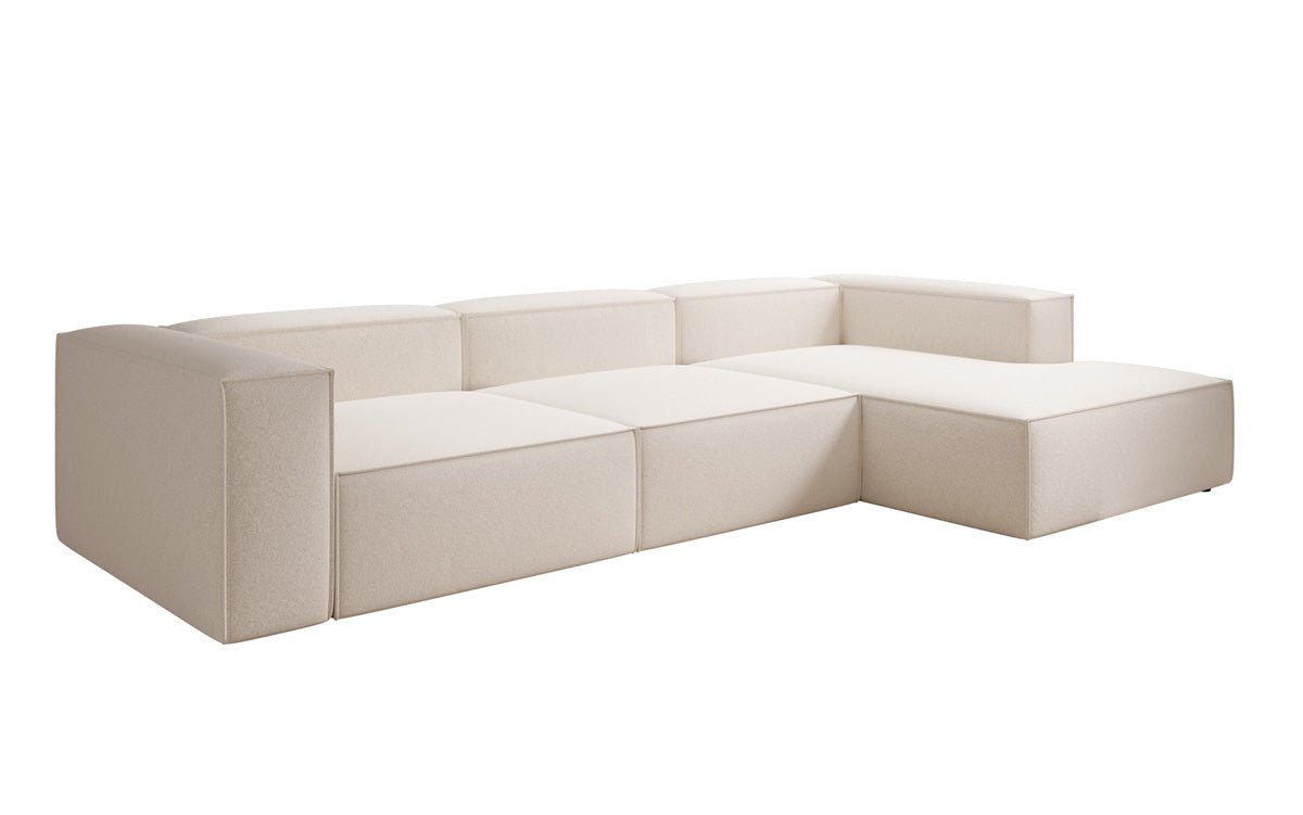Luxusbetten24 Lesley L Designer Sofa aus Strukturstoff