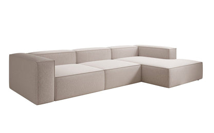 Luxusbetten24 Lesley L Designer Sofa aus Strukturstoff