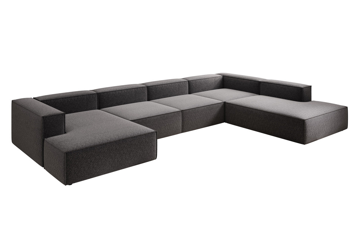 Designer Lesley U XXL Sofa Strukturstoff