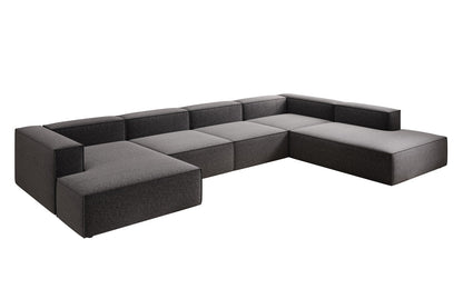 Designer Lesley U XXL Sofa Strukturstoff
