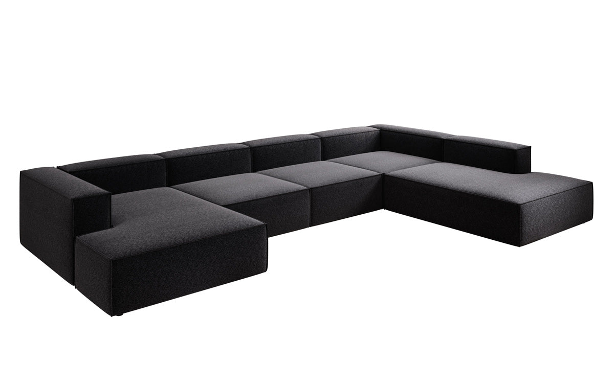 Designer Lesley U XXL Sofa Strukturstoff
