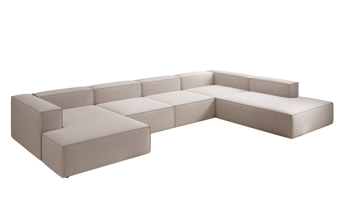 Designer Lesley U XXL Sofa Strukturstoff