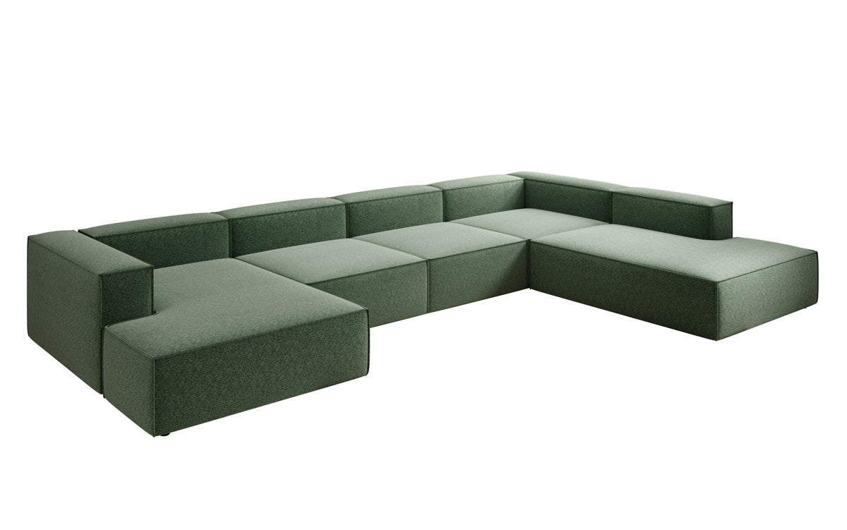 Designer Lesley U XXL Sofa Strukturstoff