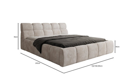 Designer Polsterbett Dallas Cord mit Stauraum