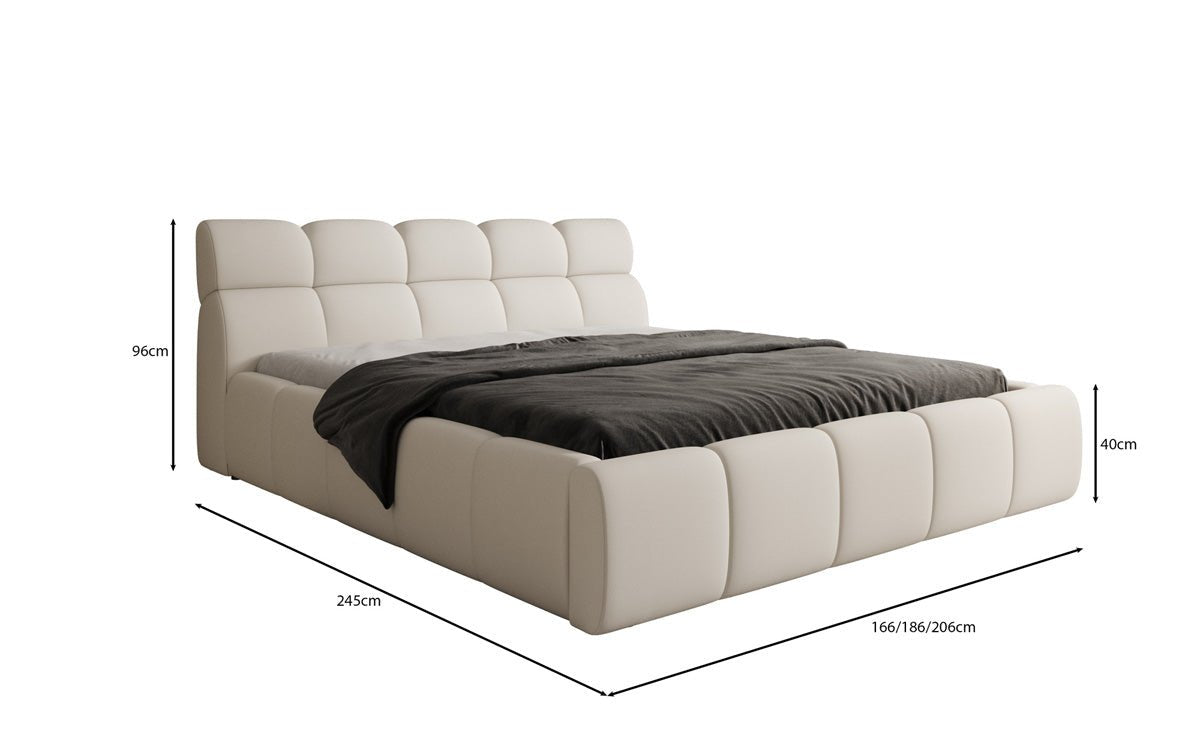 Luxusbetten24 Designer Polsterbett Dallas Samt mit Stauraum Schlafzimmer