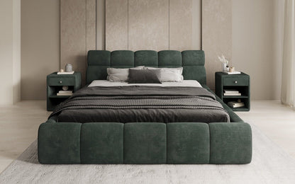 Designer Polsterbett Dallas Cord mit Stauraum