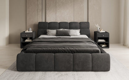 Designer Polsterbett Dallas Cord mit Stauraum