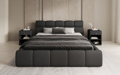 Luxusbetten24 Designer Polsterbett Dallas Samt mit Stauraum Schlafzimmer