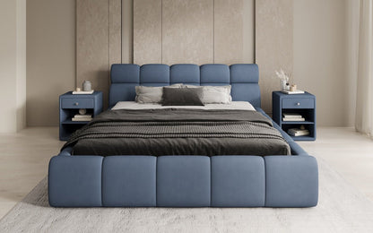 Luxusbetten24 Designer Polsterbett Dallas Samt mit Stauraum Schlafzimmer