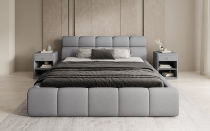 Luxusbetten24 Designer Polsterbett Dallas Samt mit Stauraum Schlafzimmer
