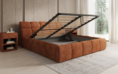 Designer Polsterbett Dallas Cord mit Stauraum