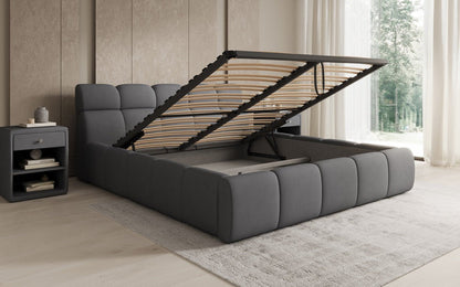 Luxusbetten24 Designer Polsterbett Dallas Samt mit Stauraum Schlafzimmer