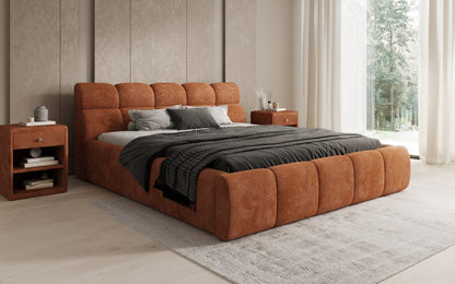 Designer Polsterbett Dallas Cord mit Stauraum