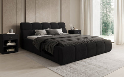 Luxusbetten24 Designer Polsterbett Dallas Bouclé mit Stauraum 140x200