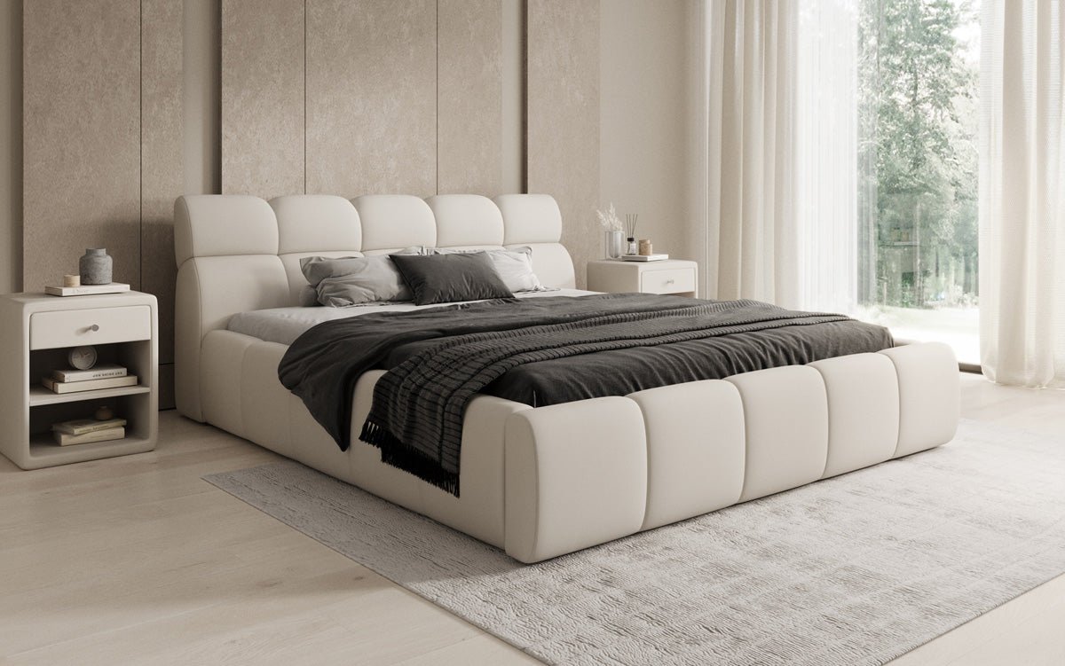Luxusbetten24 Designer Polsterbett Dallas Samt mit Stauraum Schlafzimmer