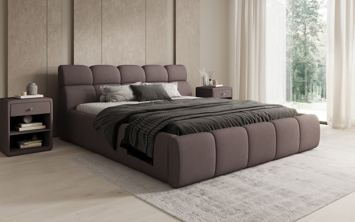 Luxusbetten24 Designer Polsterbett Dallas Samt mit Stauraum Schlafzimmer